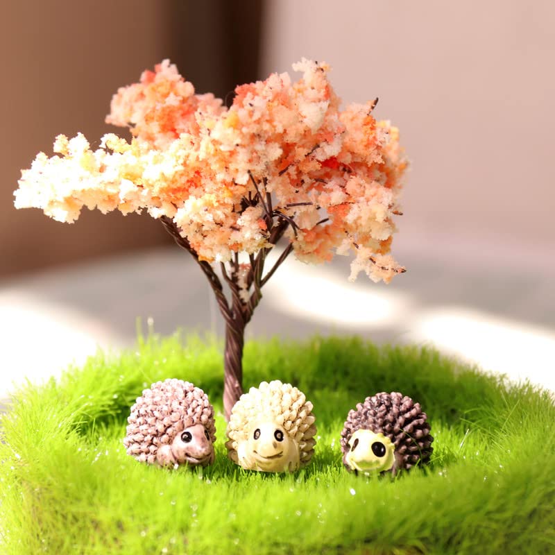 X Hot Popcorn 30 Pcs Mini Hedgehog Figurines, Small Resin Hedgehogs | Tiny Resin Animals, Miniature Figurines, Miniature Moss Landscape, DIY Garden Decor