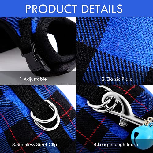 2 Pieces Guinea Pig Harness and Leash with Safety Bell Adjustable Hamster Ferret Harness and Leash Set No Pulling Walking Vest for Ferret Chinchilla and Similar Small Animals(L, 9-10 Inch Chest) - size: L, 9-10 Inch Chest