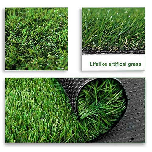 10ftx5ft Artificial Grass Fake Deluxe Synthetic Thick Lawn Pet Turf Perfect for Indoor/Outdoor Landscape, 5 ft x 10 FT (50 Square FT), Green - size: 5 ft x 10 ft (50 sq. ft)