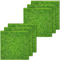 KISEER 6 Pack Fairy Garden Grass 12 x 12 Inches Miniature Artificial Craft Grass for Dollhouse Ornament DIY Decoration - size: 6 Pack 12 x 12