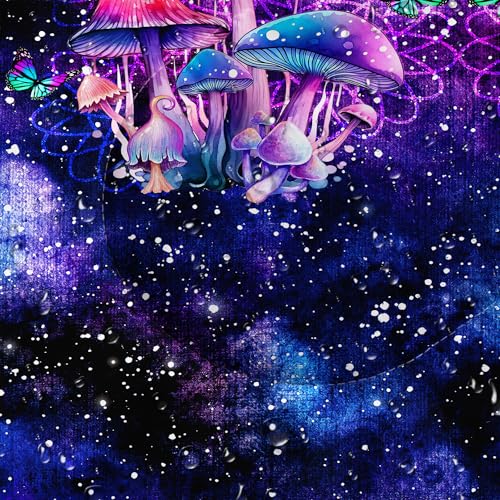 Sleeping Bags for Adults and Kids Backpacking Camping Sleeping Bags for Girls and Boys Lightweight Waterproof Cold/Warm 3-Season - color: Starry Purple Mushroom