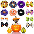 PET SHOW 4pcs Small Dogs Collar Flowers and Bows Charms For Festival Holiday Party Cats Rabbits Slides on Collars Leashes Puppies Medium Dog Collar Attachment - color: Halloween-12pcs