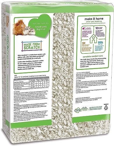 Carefresh White Natural Paper Small Pet Bedding, Odor Control 50L | 2X more absorbent, 99% dust free, odor control, Biodegradable and compostable, For hamsters, rabbits and guinea pigs - color: white, size: 50 L