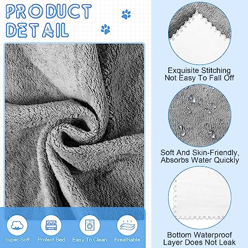 SmoothNovelty 5 Pcs Waterproof Guinea Pig Blankets Washable Small Animal Pee Pad Pet Blanket Sleep Bedding Mats Absorbent Guinea Pig Cage Liner Reusable Pet Sleep Pad(Gray,18" X 24",Classic) - color: Gray, size: 18" X 24", style: Classic
