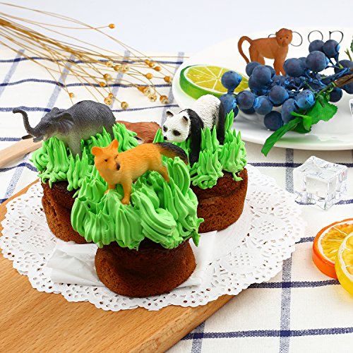 54 Piece Animal Figures for Kids, Safari Jungle Animal Figurines | Realistic animal figures for sensory bins, school learning, jungle party favors, cupcake toppers, classroom rewards