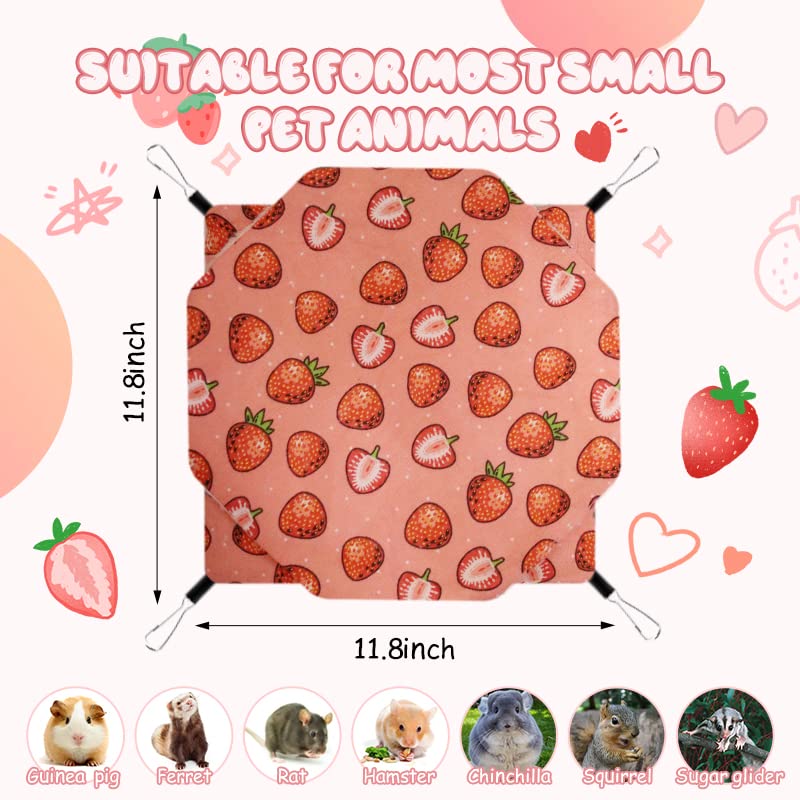 LYART Guinea Pig Rat Ferret Hammock and Warm Bed Small Pet Hideout Tunnel Cave Hanging Bunkbed Hammock Cage Toy for Hamster Sugar Glider Squirrel (1.Hammock) - color: 3.Hammock