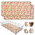 2 Pack Guinea Pig Cage Liners, 36"x 60" Washable Waterproof Bedding for Rabbit, Bunny, Hamster & Small Animals, Reusable Super Absorbent Pee Pads for C&C Cage, Strawberry Print - size: 36x60 inch 2pack