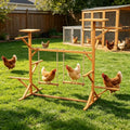 Large Chicken Roosting Bars with 2 Swings, Wooden Chicken Perch for Coop | Let Chickens Run, Play & Stay Healthy, Ideal for Backyard Coops & Farms, Fits 8-12 Chickens - color: C01 Brown
