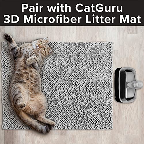 CatGuru Premium Cat Litter Scoop Holder – Heavy-Duty Scooper Storage Caddy, Scoop Stand for Kitty Litter Box, Fits Most Cat Litter Scoops (Black) - color: Black