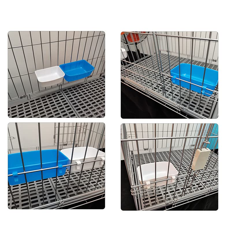 Pack of 3 Rabbit Feeder Waterer Chicken 15 OZ Guinea Pig Cage Bowl Food Water Container Hanging Feeding Dish Coop Cup Treats Drinker for Pigeon Dove Puppy Cat Bird Bath Basin Hamster Bed - size: Pack of 3