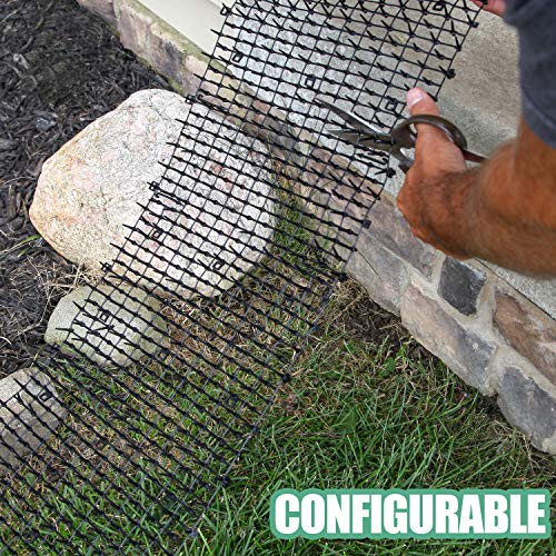 Tapix Cat Scat Mat with Spikes (14 ft.) – Cat Deterrent Strips for Garden, Yard & Furniture, Indoor & Outdoor, 10 Staples Included - size: 14 x 12 inch