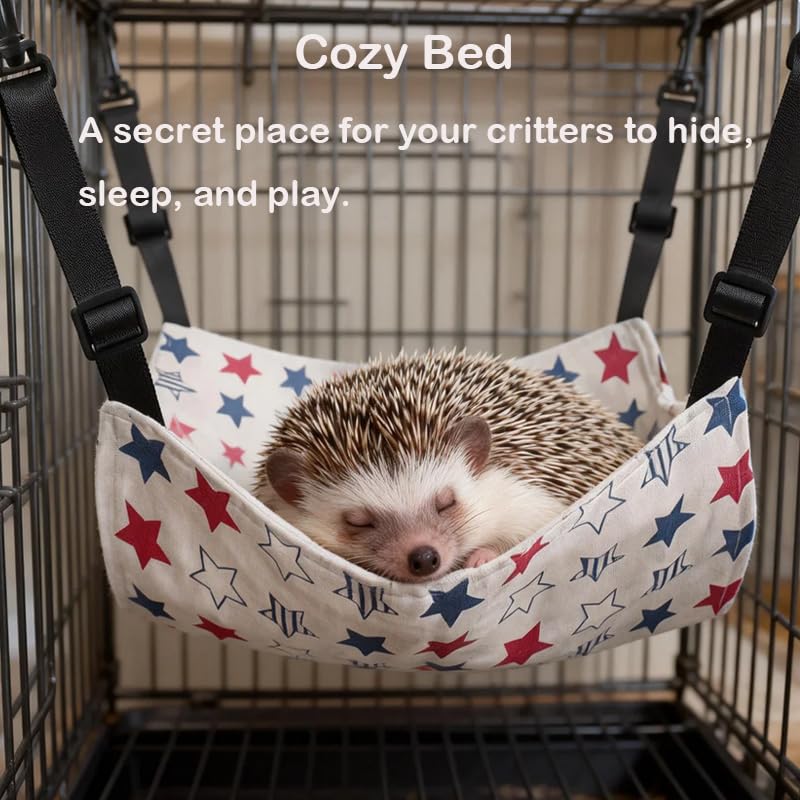 5 Pcs Hedgehog Adjustable Hammock with Hideout Tunnel Interactive Bell Ball Toys Stuffed Toy 3 Way Collapsible Small Pet Tunnels and Tubes Hedgehog Hide Hanging Bed for Cage Accessories - color: Pink