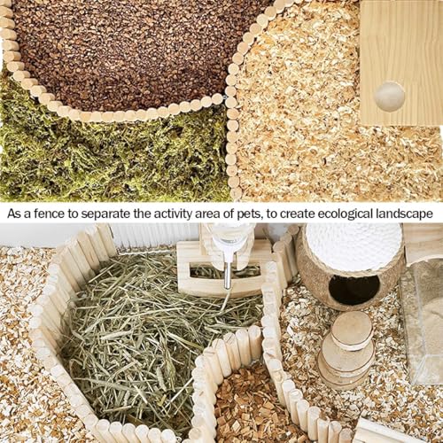 2Pcs Hamster Suspension Bridge 15.7x2.4in Flexible Bendy Climbing Ladder Hanging Wooden Chew Toy for Bird Parrot Chipmunk Sugar Glider Gerbil Mice