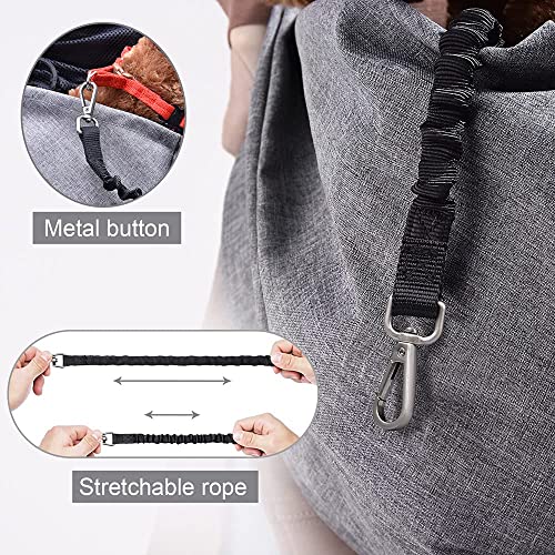 Dog Cat Sling Carrier Adjustable Padded Shoulder Strap with Mesh Pocket for Outdoor Travel (Grey, L - 8 to 15 lbs) - color: Grey