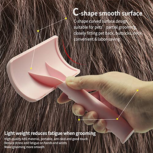 Dog Slicker Brush for Poodles Doodles Fluffy Deshedding Loose Hair. | Super Dense Soft Slicker Brush for Dogs,Grooming Brush for Matted Long Thick Curly Fur,Fluff Shedding Tangles Knots.25mm. - color: pink