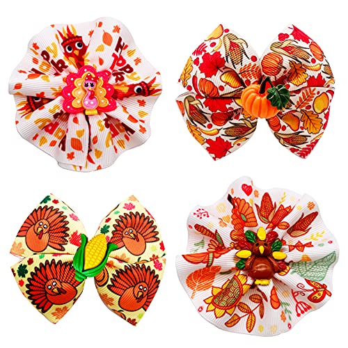 PET SHOW 4pcs Small Dogs Collar Flowers and Bows Charms For Festival Holiday Party Cats Rabbits Slides on Collars Leashes Puppies Medium Dog Collar Attachment - color: Multicolor