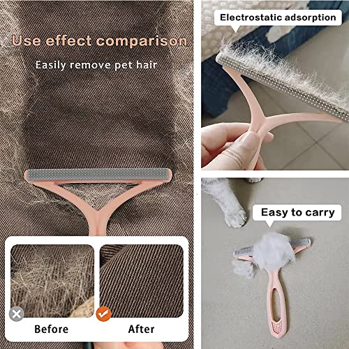 Pet Hair Remover Carpet Rake, Dog & Cat Hair Fur Remover, Carpet Scraper | Pet Hair Removal Tool, Fabric Shaver, Lint Remover, Carpet Brush, Carpet Scraper, Rugs, Couch, Furniture, Car, Pet Towers - color: Blue and Pink