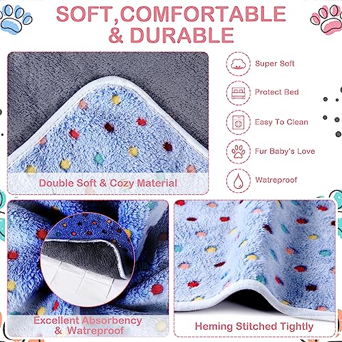 Tudomro 8 Pcs Absorbent Guinea Pig Blankets Washable Small Animal Fleece Bedding Cage Liners Reusable Pet Sleep Mat Pad Cover for Ferret Chinchilla Furniture Protection(Dot,35 x 24 Inch) - size: 35 x 24 Inch