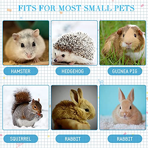Shappy 2 Pcs Guinea Pig Hideout Hideaway Corner Fleece Toys Cage Accessories Cute Ferret Hammock for Ferrets Chinchillas Hedgehogs Small Pets(Brown with Blue, Black with Orange-Brown, Leopard)