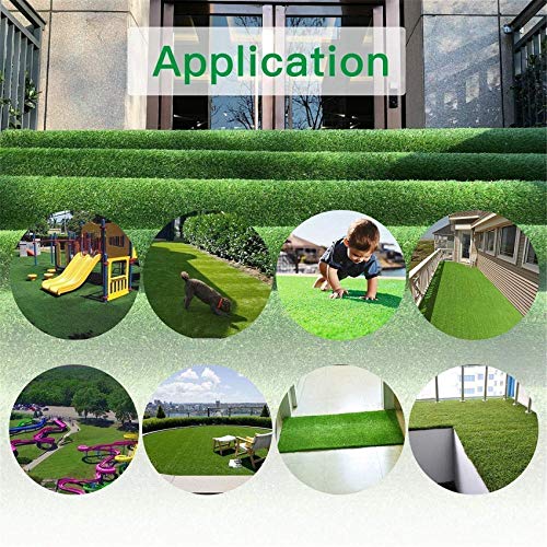 10ftx5ft Artificial Grass Fake Deluxe Synthetic Thick Lawn Pet Turf Perfect for Indoor/Outdoor Landscape, 5 ft x 10 FT (50 Square FT), Green - size: 5 ft x 10 ft (50 sq. ft)