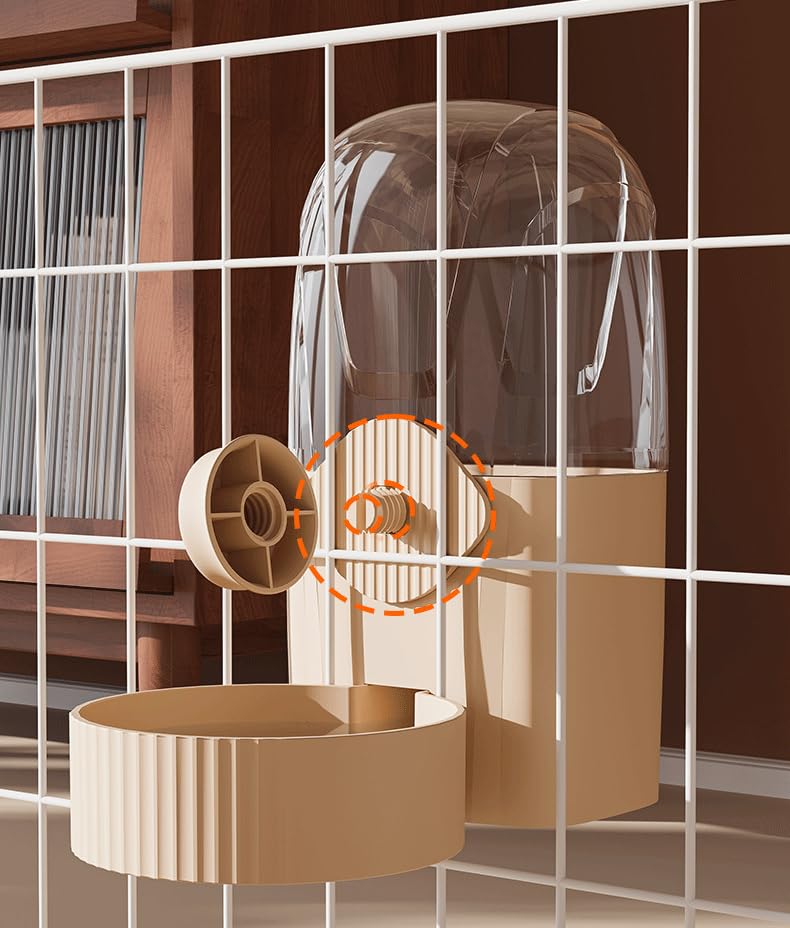 Hanging Cage Automatic Pet Food Water Dispenser 34oz, Large Capacity Feeder Gravity Refill Food and Siphon Suction Water Set for Dog Cat Rabbit Chinchilla and Ferret (Water Dispenser) - color: Water Dispenser