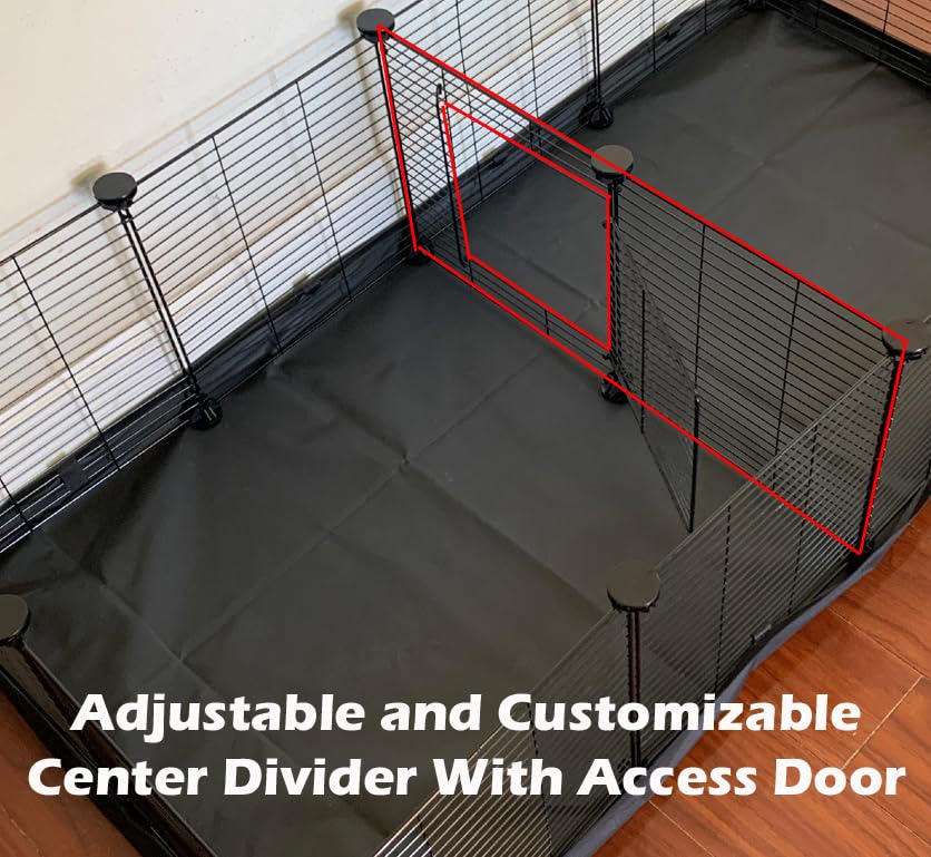 48" Extra Large Guinea Pig Enclosure Hamsters Critters Turtles Habitat Playpen Center Divider Access Door Mouse Mice Play Ground Puppy Bunny Play Yard Waterproof Bottom Canvas - size: 48.0"L x 24.0"W x 14.0"H