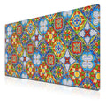 Extra Large Mouse Pads Gold Pad for Mouse Gaming Mousepad Computer Mat Large Mouse Mat Non-Slip Rubber Base 35.4 X 15.7 for Game Office, Mexican Talavera Ceramic Tile Pattern - color: Ceramic Tile Pattern