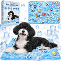 Dog Cooling Mat, Water-Activated Gel Ice Pad for Dogs&Cats, Self-Cooling Mat Soccer Fan Dog Gifts, Waterproof Wipe-Clean, Soccer-Themed Summer Beds for Outdoor&Indoor Medium/Small Pets - size: Medium：19.7”×23.6”