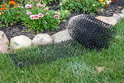 Tapix Cat Scat Mat with Spikes (14 ft.) – Cat Deterrent Strips for Garden, Yard & Furniture, Indoor & Outdoor, 10 Staples Included - size: 14 x 12 inch