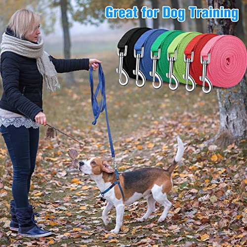 Hillban 36 Pcs Dog Leash Bulk 5 ft Multicolored Puppy Training Leash Slip Pet Traction Nylon Rope for Small Medium Dogs Agility, Yard, Camping, Backyard Play(6 Colors) - color: 6 Colors