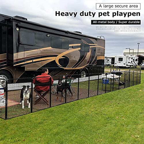 BestPet | Dog Playpen | 24", 16 Panels | Heavy Duty Metal Pet Exercise Pen | Indoor/Outdoor Fence Panels | Rust-Resistant, Removable, Tool-Free Setup | Anti-Skid, Expandable Design - style: 16 panels