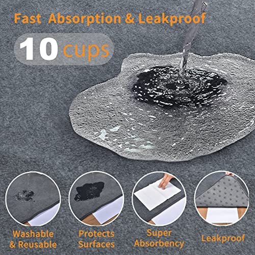 LOOBANI Washable Pee Pads for Dogs, 2 Pack Fast Absorbent Dog Mats,36"x48" | Leak-Proof and Non-Slip Reusable Puppy Pads, Machine Washable, Whelping Pads for Crate, Playpen, Incontinence, Housebreaking - size: 36"*48"(Pack of 2) Gray