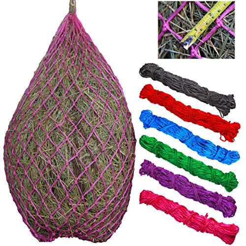 T TEKE Classic Slow hay Feeder hay nets, 40" Length with 2" Holes, Horse Supplies hay Bags for Horses, Goat Feed - color: Black, size: pack of 1pcs