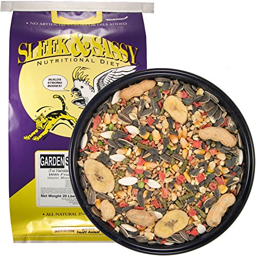 SLEEK & SASSY Garden Small Animal Food for Hamsters, Gerbils, Mice & Rats (20 lbs.) - size: 20 Pound (Pack of 1)