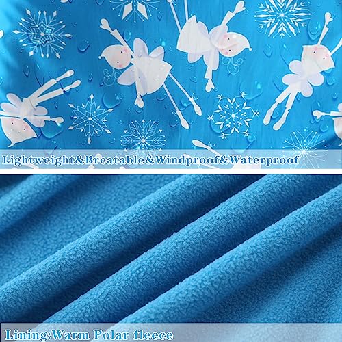 Happy Cherry Toddler Boy Girl Fleece Lined Jackets Waterproof Hooded Windbreaker Coat for Winter Fall 2023 - color: Thick Blue Evil, size: 3-4T