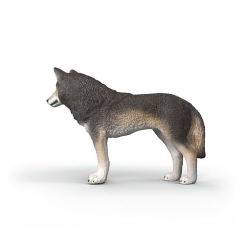 Schleich Wild Life - American Wolf Toy Figurine - Kids Ages 3+ | 14991 | Wild Animal Figurine, Realistic Animal Toys, Safari Toy for Boys and Girls, Screen-Free Imaginative Pretend Play, Montessori - style: American Wolf