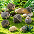 8PCS Mini Hedgehog Figure, Forest Animal Toys, Fairy Garden Decor | Plant Decorations for Pots, Garden decorations, Solid Animal Toys, Woodland Cake Decoration, Kid Birthday Holiday Party Gifts