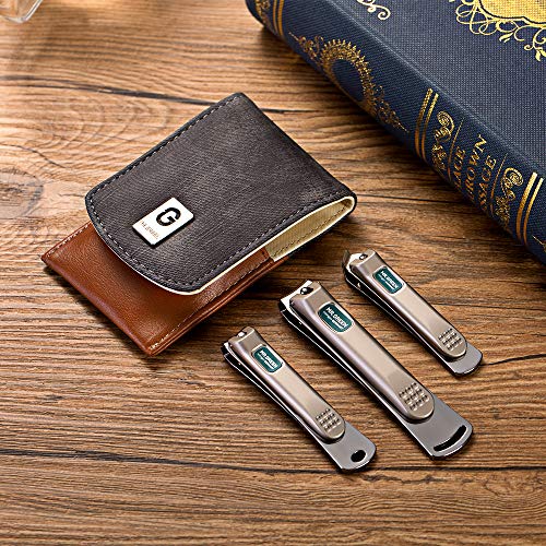 MR.GREEN 3 pcs Nail Clippers Set Stainless Steel Nail Clippers & Slant EDG Toenail Clipper Cutter for Men and Women - color: Mr-6038