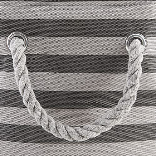 Bone Dry Pet Storage Collection Striped Paw Patch Bin, Small Round, Grayz, Medium Breeds (Pack of 12) - color: Gray, size: Small Round (Pack of 12)