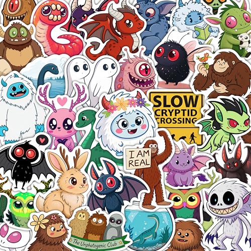 100Pcs Cryptid Stickers Waterproof, Decals - Cryptids Gifts, Party Supplies - Gift for Women & Men - color: Cryptid Stickers