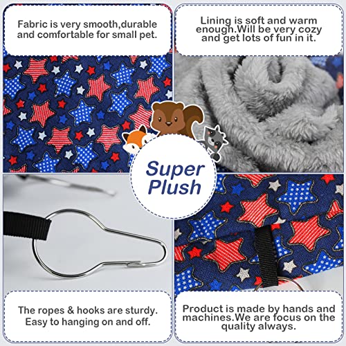 petonfun Ferret Rat Hammock Tunnel Set for Cage Accessories Toys Bed, Blue | 2 Pack, Large Size, Double Sided, Durable & Soft, Hideout for Guinea Pig & Chinchilla to Hide, Suitable for Most Small Animal - color: Blue
