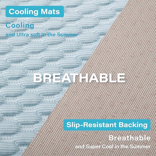 MICROCOSMOS Pet Cooling Mat & Sleeping Pad- Breathable Bubble Surface, EZ Clean. Keep Cooling for Pets, Kids and Adults in Summer.(BlueWhite, 40" x 28")