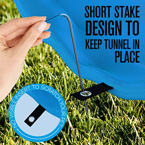 Dog Tunnel, Dog Agility Tunnel, Play, 18 Feet, Small, Medium, Large, Blue | Houseables Agility Equipment, Puppy Obstacle Course, Pet Playground, Crawling, Indoor/Outdoor, Pop Up Set, Exercise Tube, Toy - color: Blue