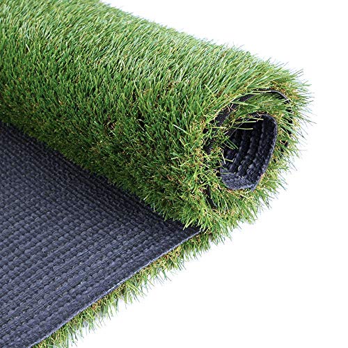 Petgrow Synthetic Artificial Grass Turf Lawn 4 x 21ft, 1.38" Outdoor/Indoor Fake Grass Rug Astroturf for Dogs,Faux Grass Rug with Drainage Holes/Custom Size Provided - color: 4ft, size: 4 x 21ft
