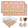 2 Pack Guinea Pig Cage Liners, 36"x 36" Washable Waterproof Bedding for Rabbit, Bunny, Hamster & Small Animals, Reusable Super Absorbent Pee Pads for C&C Cage, Strawberry Print - size: 36x36 inch 2pack