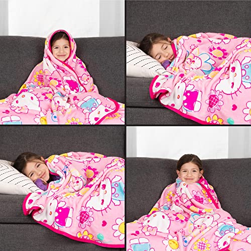 Franco Kids Bedding Super Soft Plush Throw Blanket, 62 in x 90 in, Hello Kitty - color: Hello Kitty, size: 62 in x 90 in