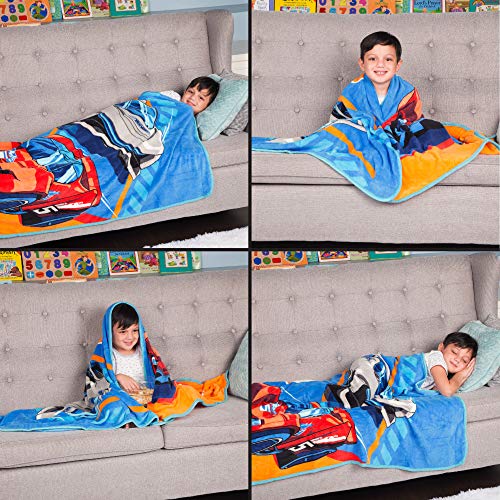 Franco Kids Bedding Super Soft Micro Raschel Throw, 46 in x 60 in, Hot Wheels - color: Hot Wheels, size: 46 in x 60 in