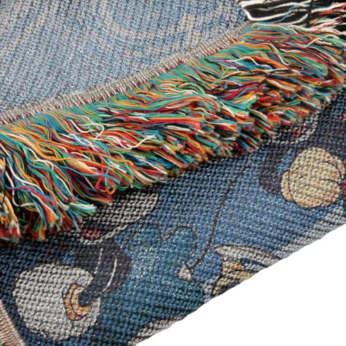 Northwest Mickey Mouse Woven Tapestry Throw Blanket, 48" x 60", Winter Skate - color: Winter Skate