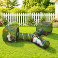 Outdoor Rainbow Cat Enclosures Playground,Outside House for Indoor Cats Include Portable Tent, 3 Way with 2 Cube Tunnel, for Kitty and Small Animals,Within Storage Bag - size: 2 Cube+3-Way Tunnel (no tent)