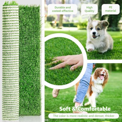 Artificial Dog Grass Pee Pad 39.4"x 31.5" 1 Pack, Fake Grass Potty Training | Easy to Clean, with Drainage, Reusable, Realistic, Pet-Friendly, Turf Grass Mat, for Apartment, Balcony, Indoor Outddor Use - size: 39"x31.5"